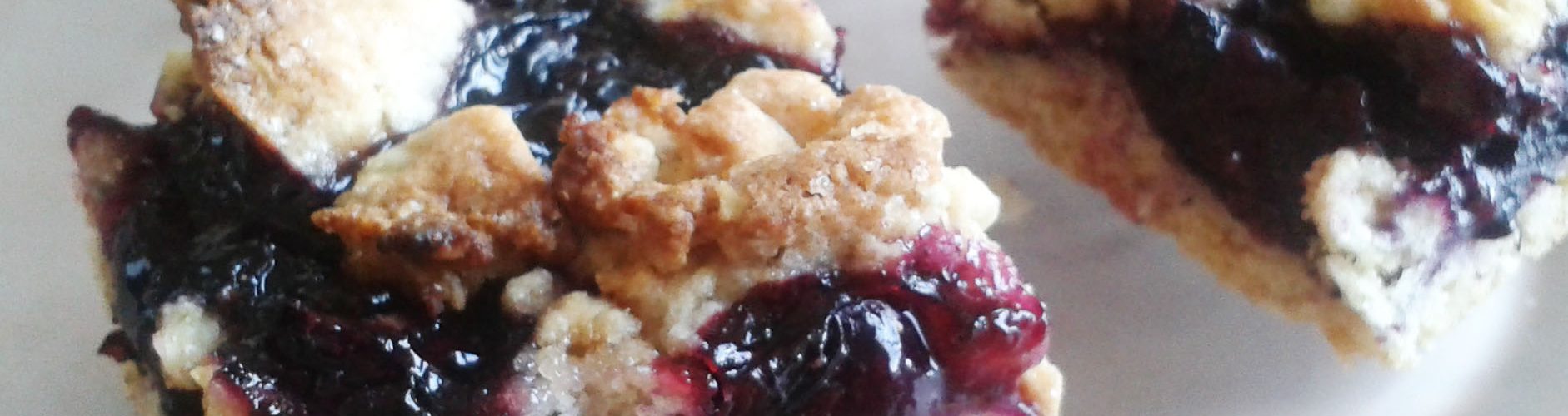 Crumble bar med blåbær